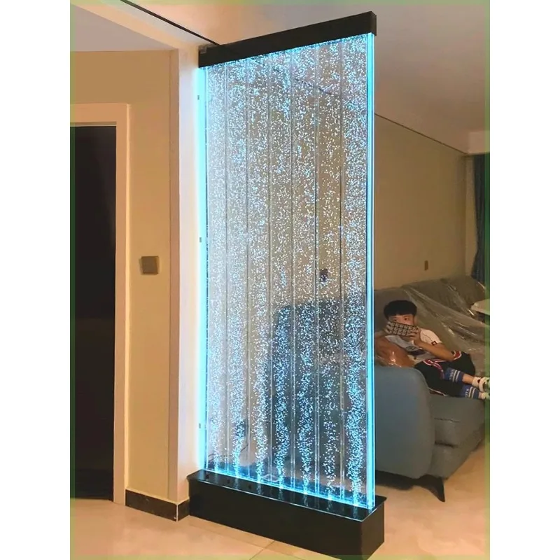 

Customized light luxury simple water curtain wall screen partition living room block entrance