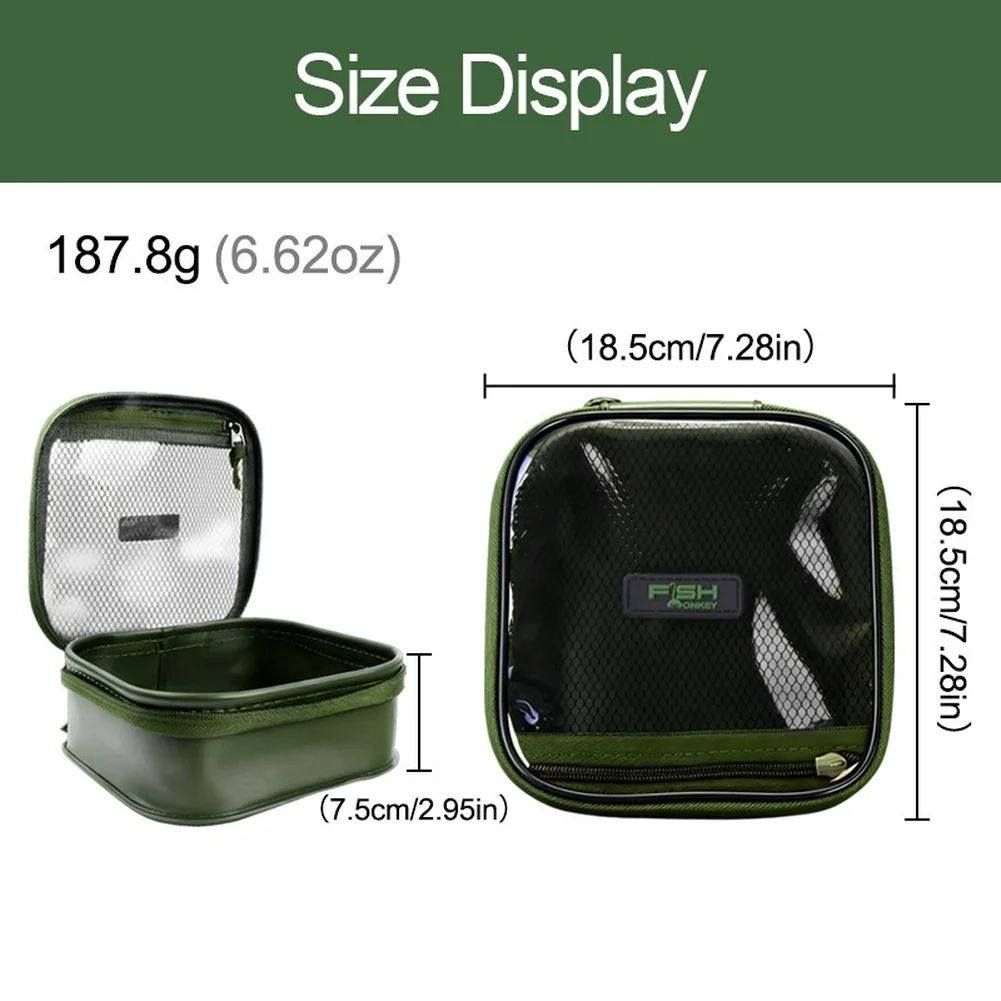 スクエア-eva-フィッシングリールケース防水リール収納袋アーミーグリーン大型フィッシングリールボックスリール収納袋釣りアクセサリー