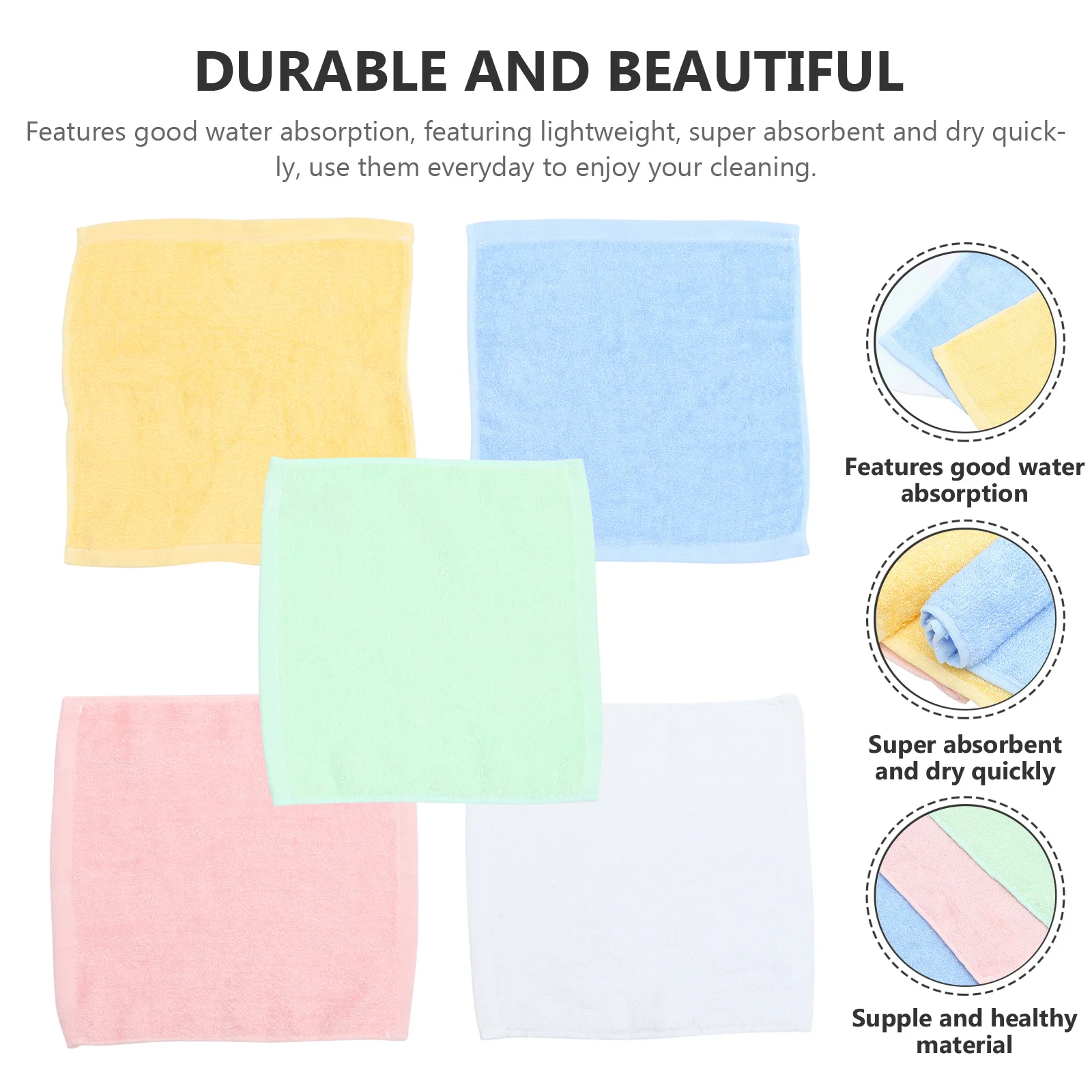 10 шт., полотенца из бамбукового волокна, толстые, мягкие, впитывающие, быстросохнущие, для маленьких детей, банное полотенце для рук, домашнее полотенце для гостей, кухонное блюдо