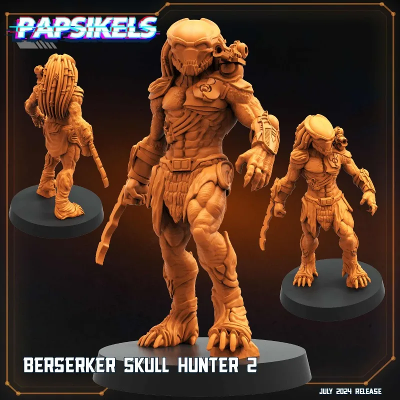 Berserker Skull Hunter Kit de bricolaje-Kit de garaje de ciencia ficción, estatuilla coleccionable de ABS pintada a mano, juguete modelo de accesorio de juego único