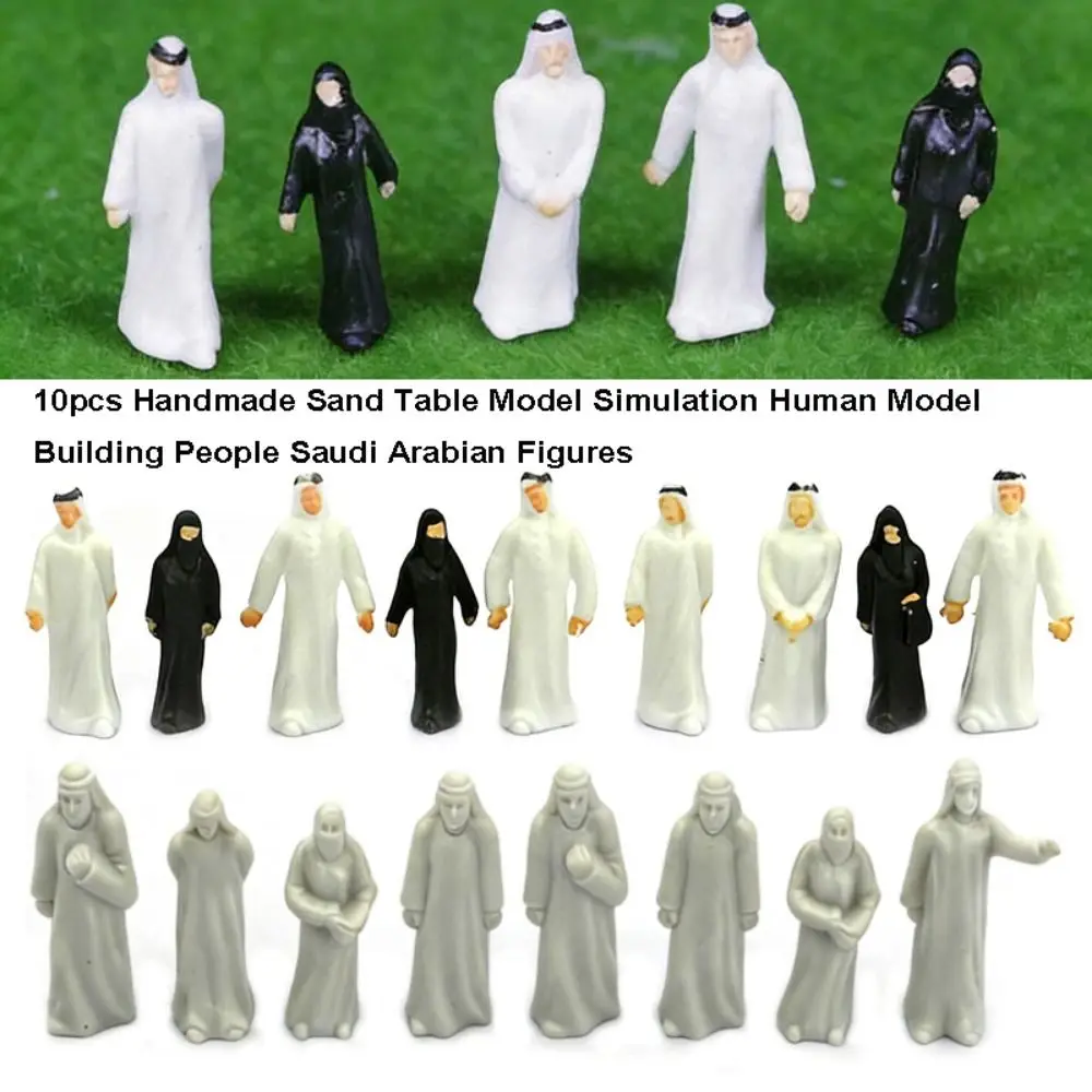 10Pcs 1:200/1:150/1:100/1:75/1:50 Scale Sand Table Model Mixed Color Mixed Pose Building People Handmade DIY Dollhouse Character