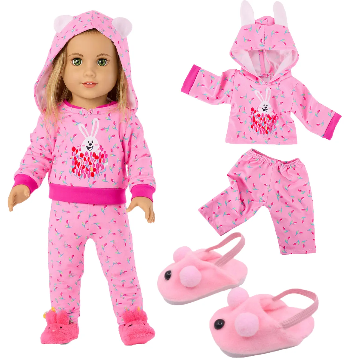 

Doll Pajamas and shoes For 18 Inch American Doll Girl Toy 43 cm Born Baby Clothes Accessories Our Generation 42 cm Nenuco