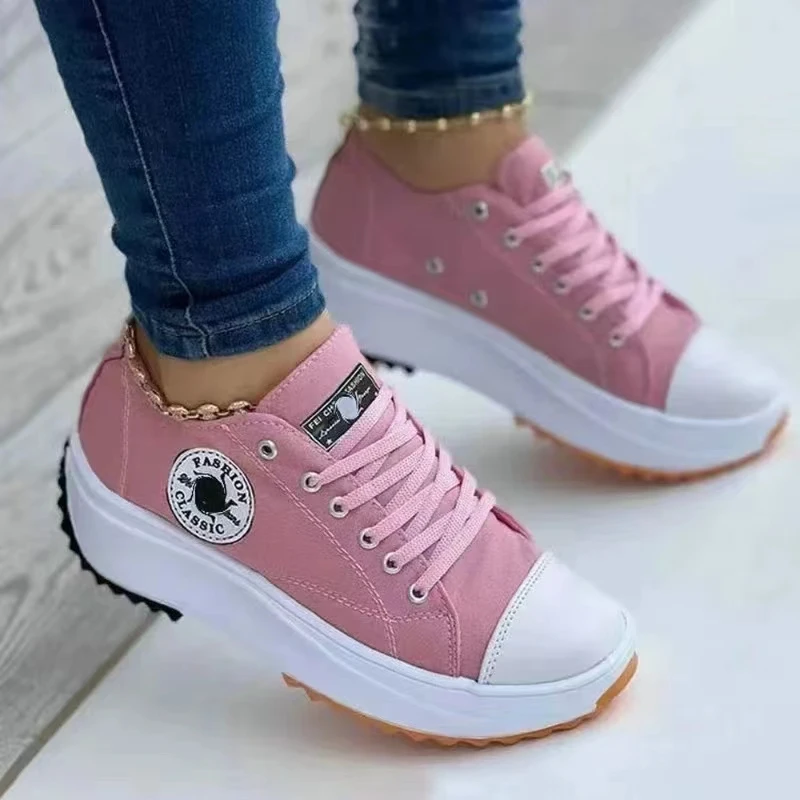 Baskets Allstar pour femmes, chaussures d'été décontractées, tennis à lacets, grande taille, nouvelle mode