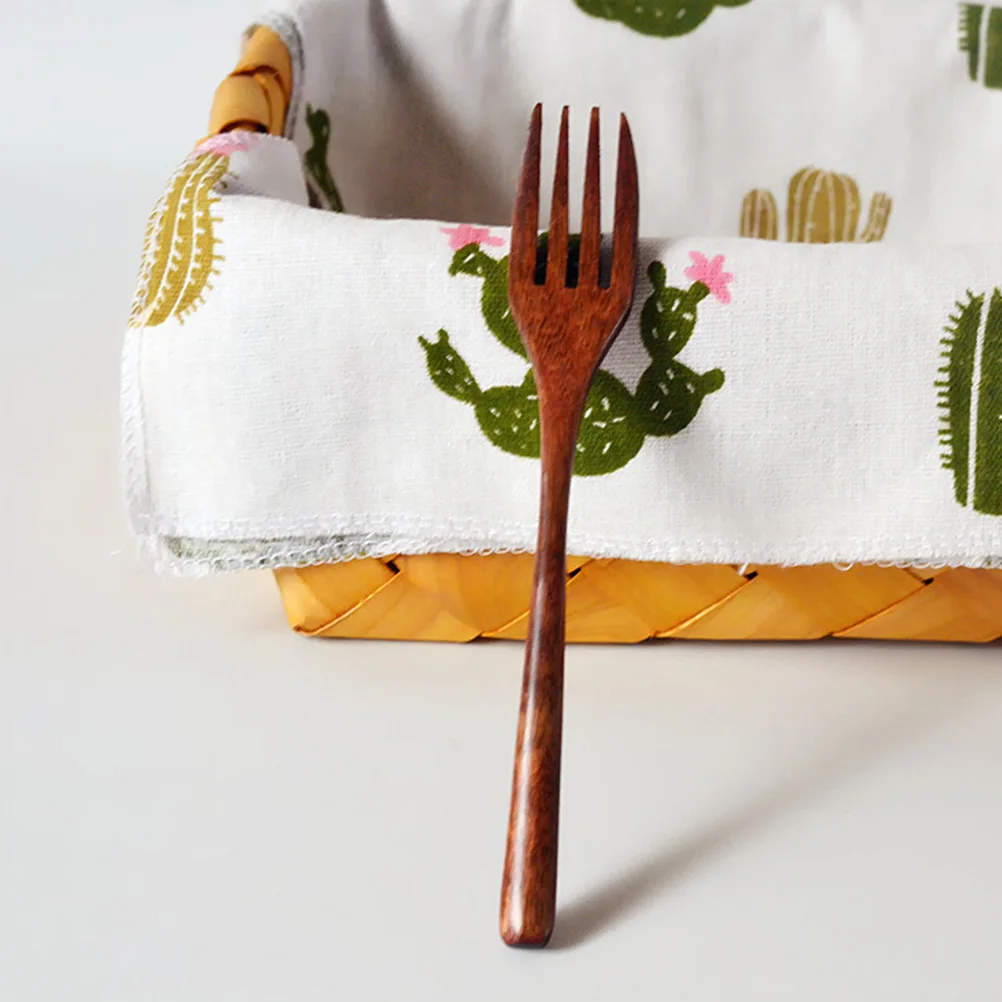 

Wooden Flatware Set Spoon Fork Kit Portable Elegant Dining for Home Travel Events Table Settings