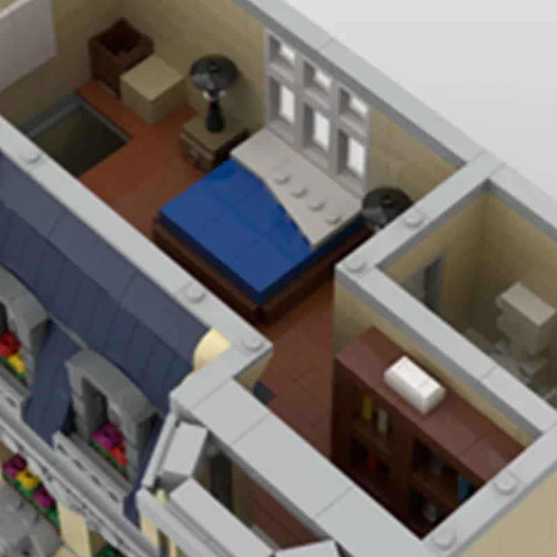 Moc Bouwstenen Street View Model Elektronische Winkel Technische Bakstenen DIY Assemblage Constructie Speelgoed Voor Kinderen Vakantiecadeaus