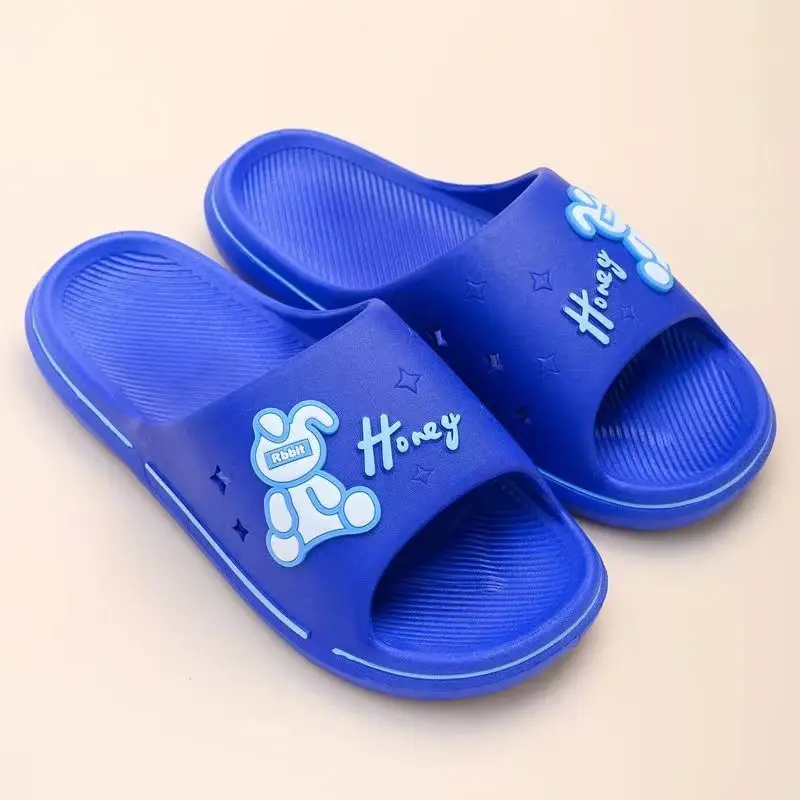 2023 New Man's Summer One Word Casual Slippers Parent-Child Soft Sole Non Slip Home Slippers Bathroom Slippers