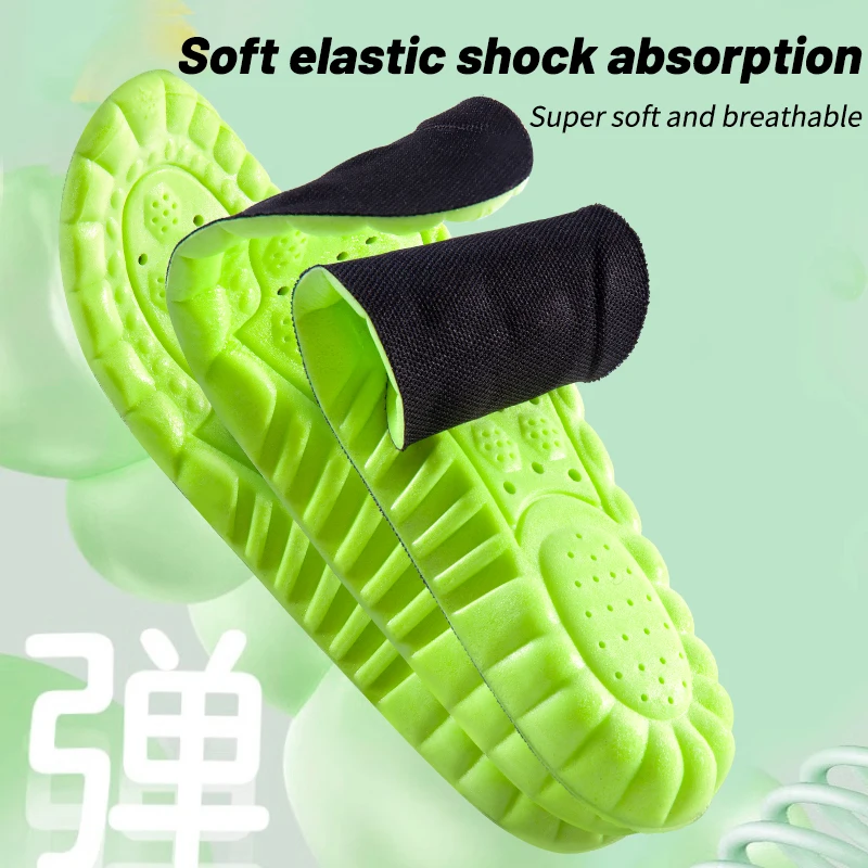 New High Elastic Memory Foam Sport Insoles for Shoes Boost Shock Absorption Shoes Pads Breathable Running Accessories For Soles