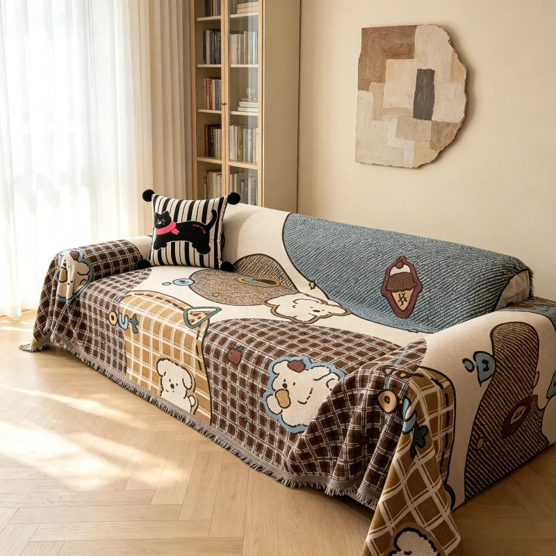 1PC 1PC - New Four Seasons Universal Sofa Cover Cloth Anti Slip Pad Set Home Decoration Cover Carpet Anti Cat Scratch - Aliexpress Deal