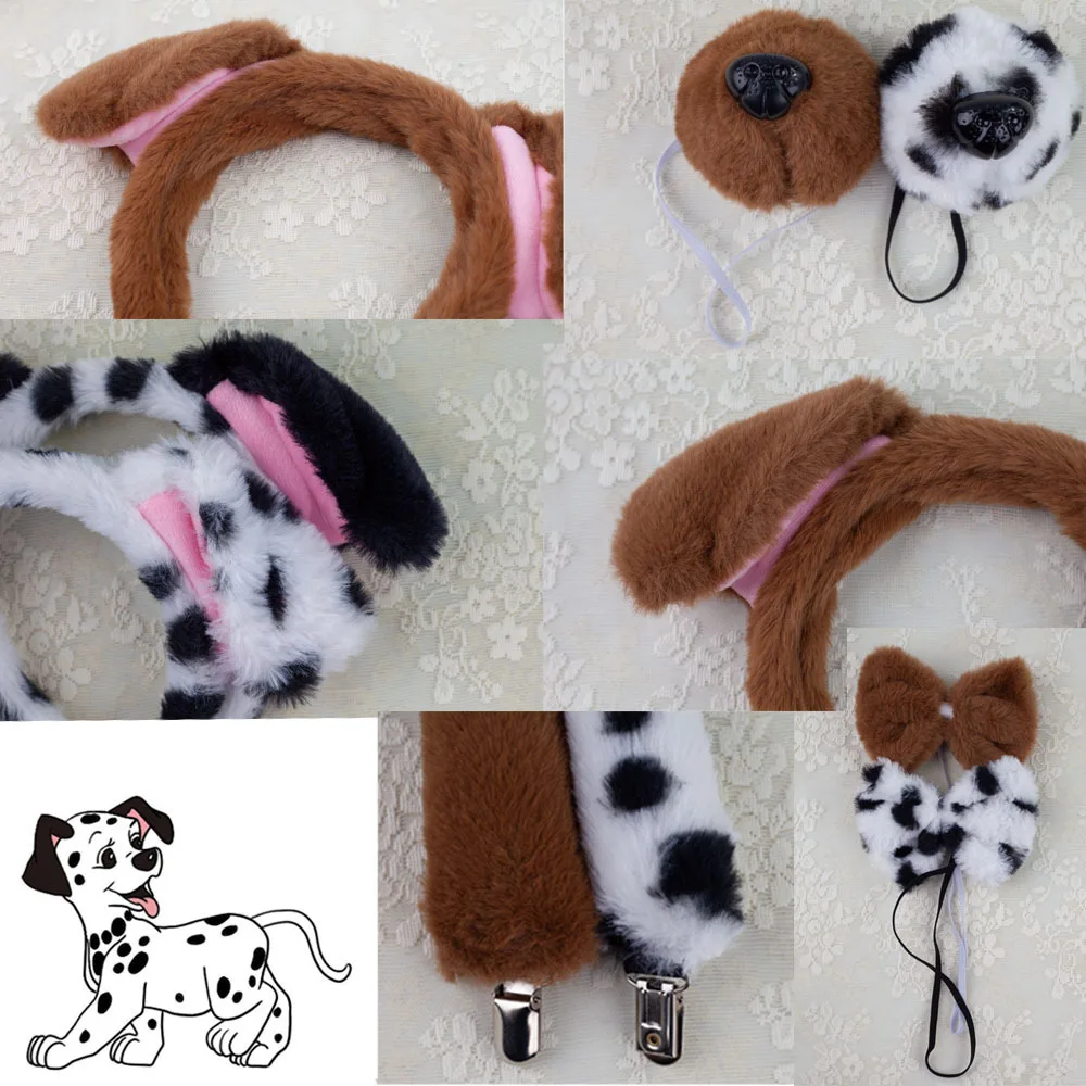 Halloween Dot Dog Cartoon Animal Headwear, Cute Dog Face Wash Headband, Acessório De Cabelo De Pelúcia, Outono e Inverno