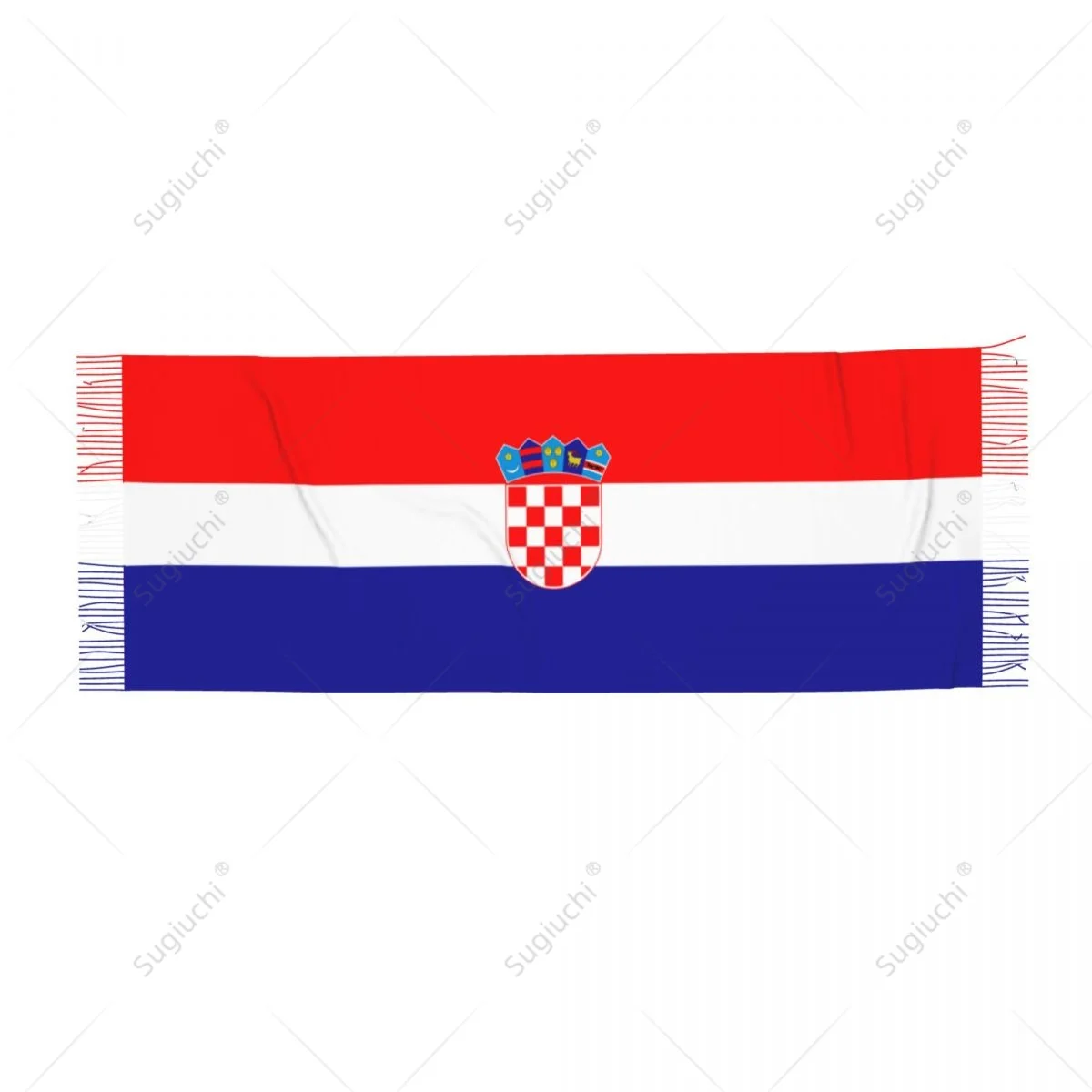 Croatia Flag Croatian Scarf Pashmina Warm Scarves Shawl Wrap Hijab Spring Winter Multifunction Unisex