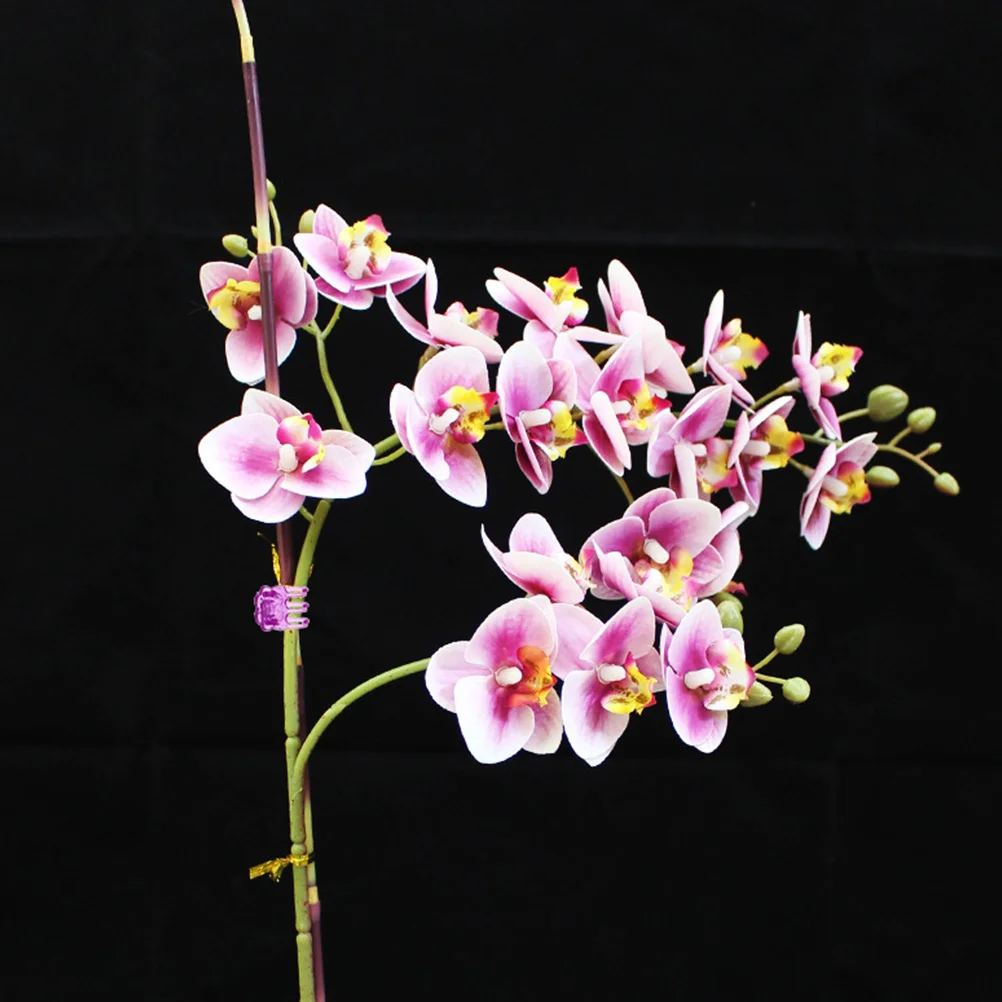 

120Pcs Orchid Plant Clips Plastic Flower Shaped Vines Support Clamps Gardening Fixation Clips for Tomatoes Cucumbers Peppers