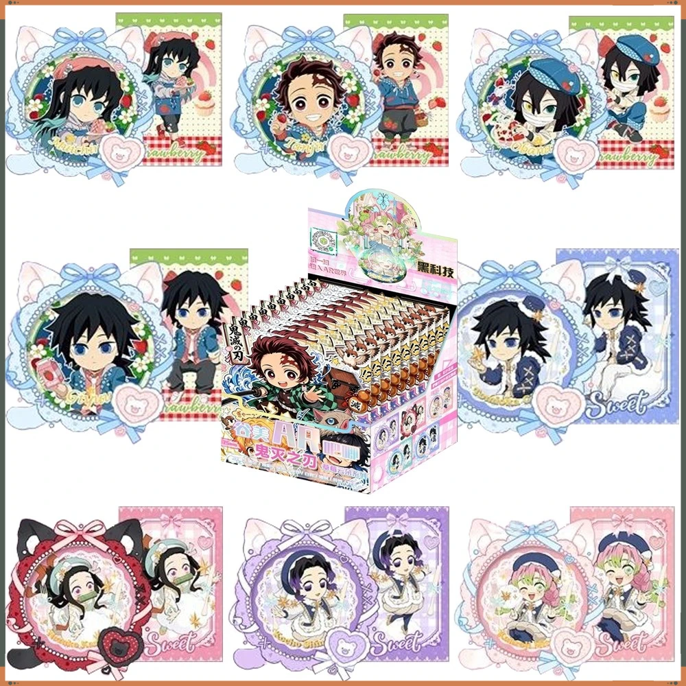 

Popular Demon Slayer Anime Goods Collection Characters Strawberry Cloud Theme Lovely Fine Cards AR Badges Cosplay Fun Toys Gifts
