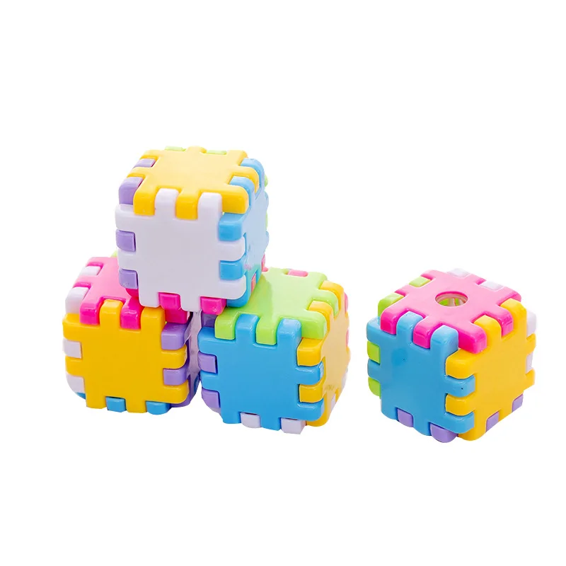 1 Pcs Kawaii Creative Blocks Pencil Sharpener Stationery School Office SuppliesNovelty Kid Rubik\'s Gift Cube Funny Toy