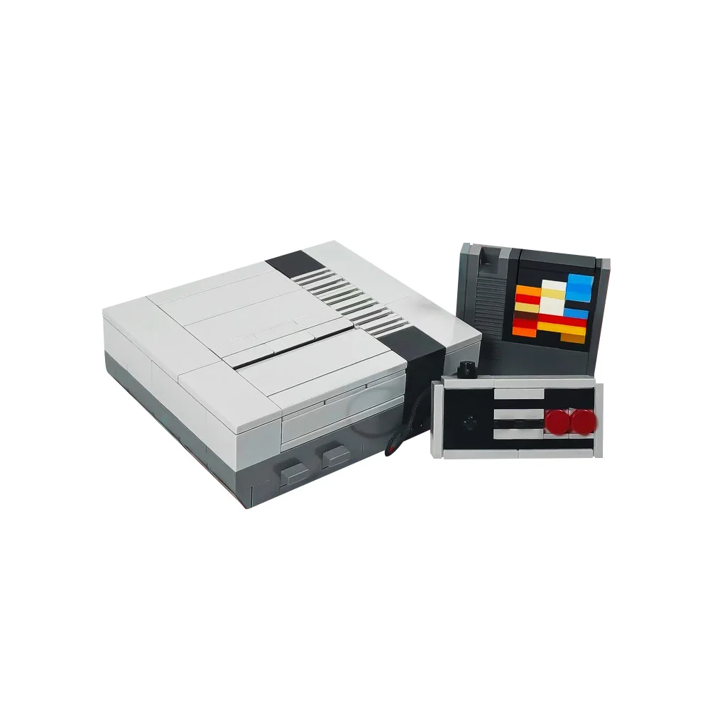 Gobricks MOC Bricktendo Zestaw Klocków Konsoletowych Model Konsoli do Gier Klocki DIY Zabawka do Składania Prezent dla Dzieci