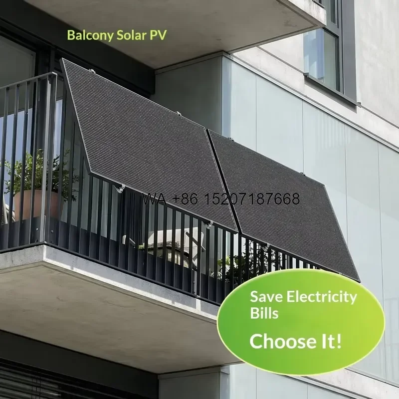 Wmwmnu for JJF-ESK800 Pro 800W Plug Play Balcony Solar Kit with 2x450W Monocrystalline Panels Micro Inverter No