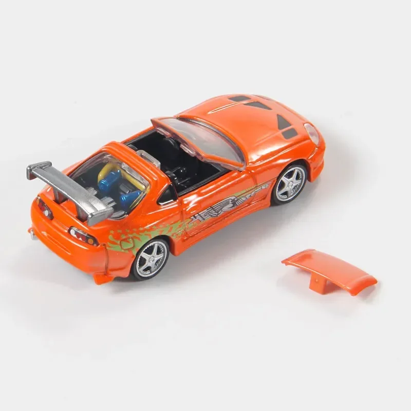Takara Tomy Tomica TPU03 Fast Furious Supra Orange with Removable Roof and Suspension Movie Car Collectible Toy