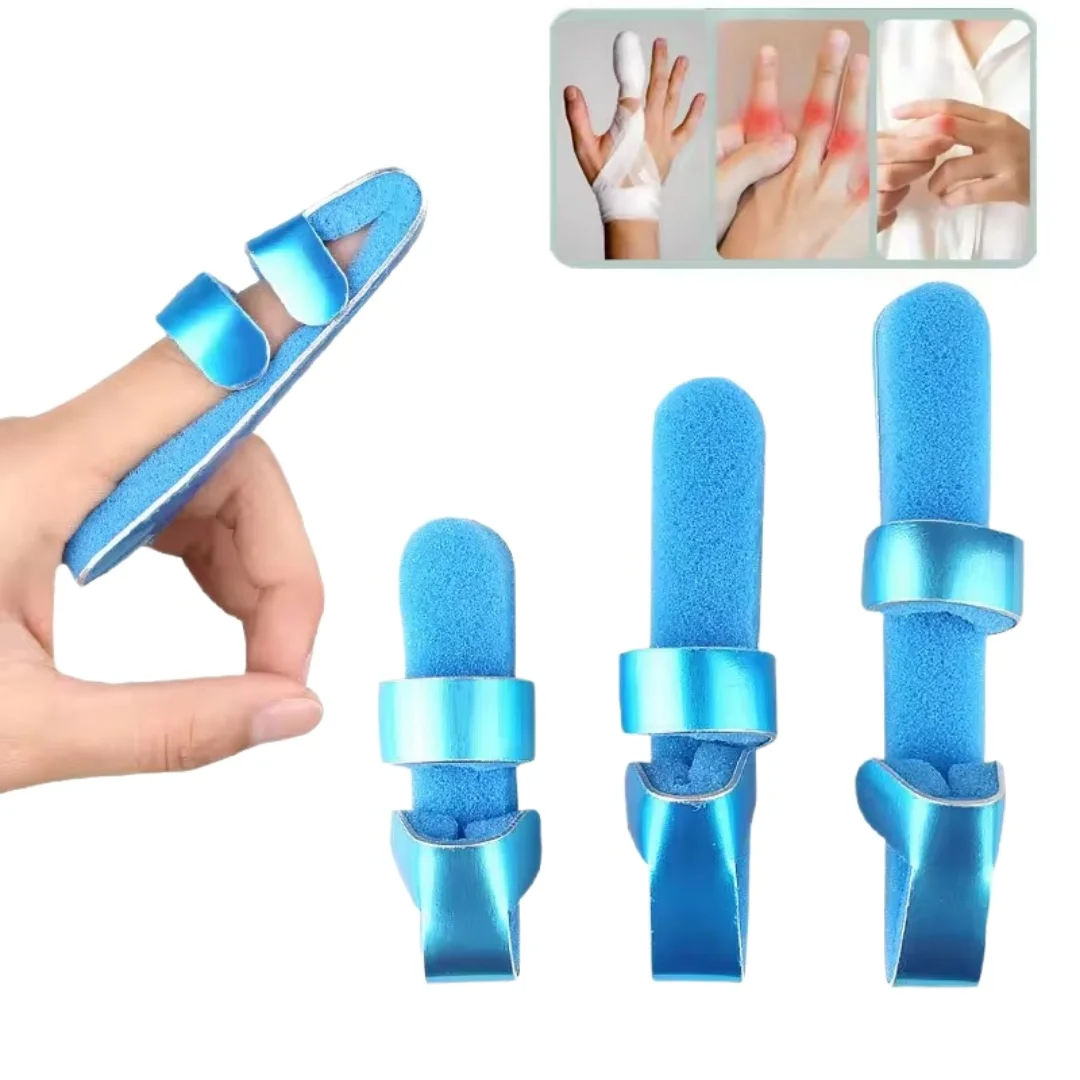1pcs Aluminum Alloy Finger Fixing Splint with Sponge Finger Support Brace Finger Stabilizer Finger Joint Sprain Protective Cover