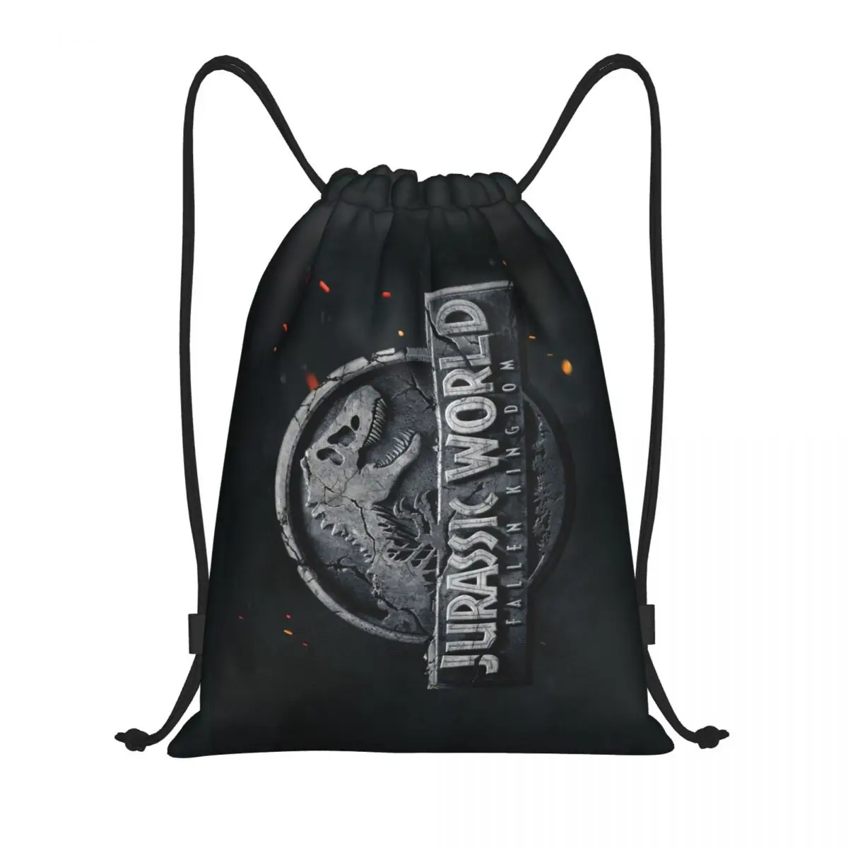 Jurassics Parks Drawstring Backpack Sports Gym Bag for Women Men Dinosaur World Shopping Sackpack