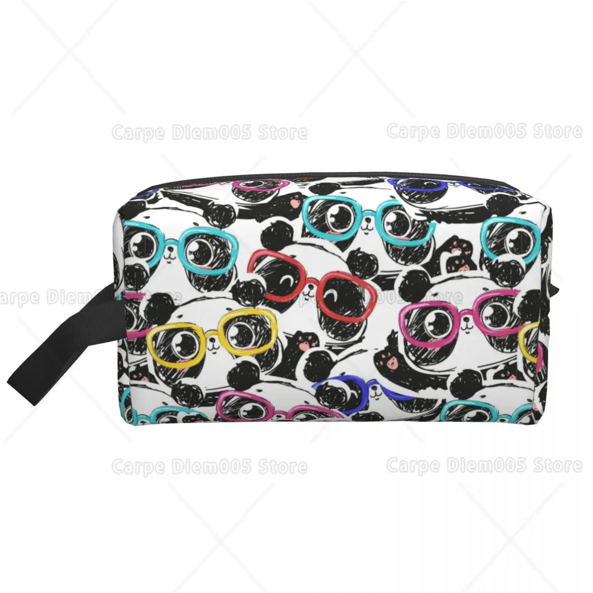 

Косметичка с изображением панды, милый органайзер на молнии, косметичка с рисунком панды, подарок на день рождения для женщин, друзей