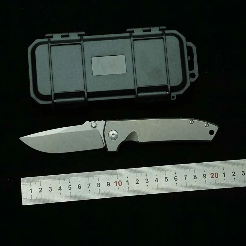 LEMIFSHE New VECP# Folding Knife 154CM Blade Titanium Alloy Handle Kitchen Outdoor Camping Survival EDC Tool