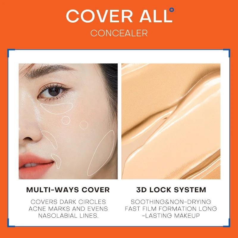 MISTINE Liquid Concealer Flawless Poreless Natural Shade Long Lasting High Coverage Cosmetics Face Makeup