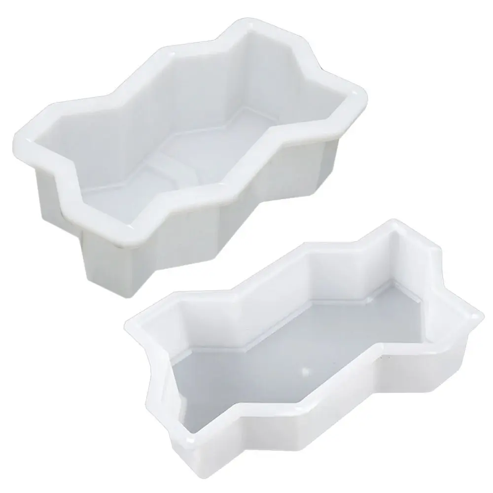 1Pcs Waves Shaped Paving Brick Mould Plastic Reusable Stepping Stone Paver DIY Concrete Path Maker Mold