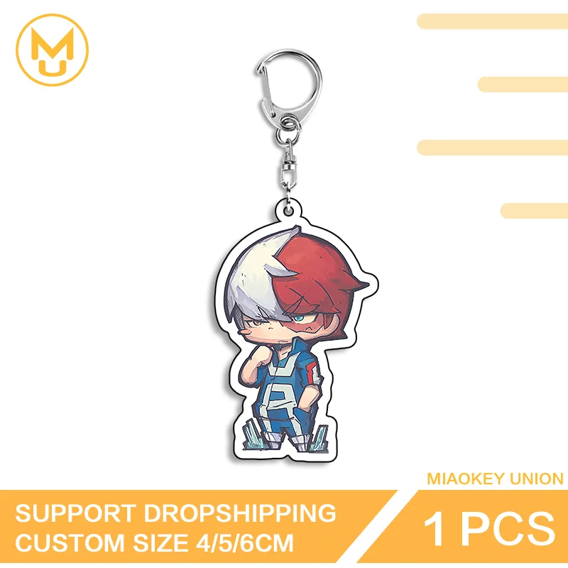 Shoto Todoroki Trendy Double Sided Acrylic Keyring Customizable Unique High Quality Functional Fashion Simple Daily Accessory