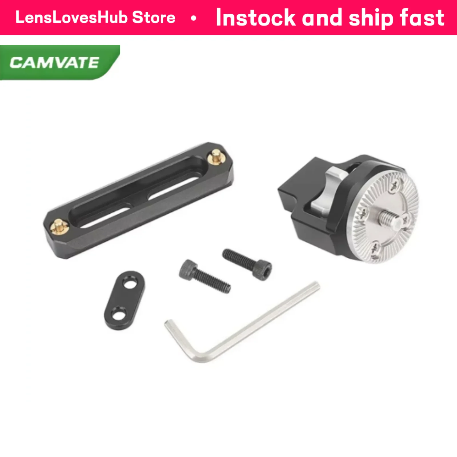 CAMVATE ARRI Rosette to NATO Rail Mount Connector – Camera Cage Handgrip