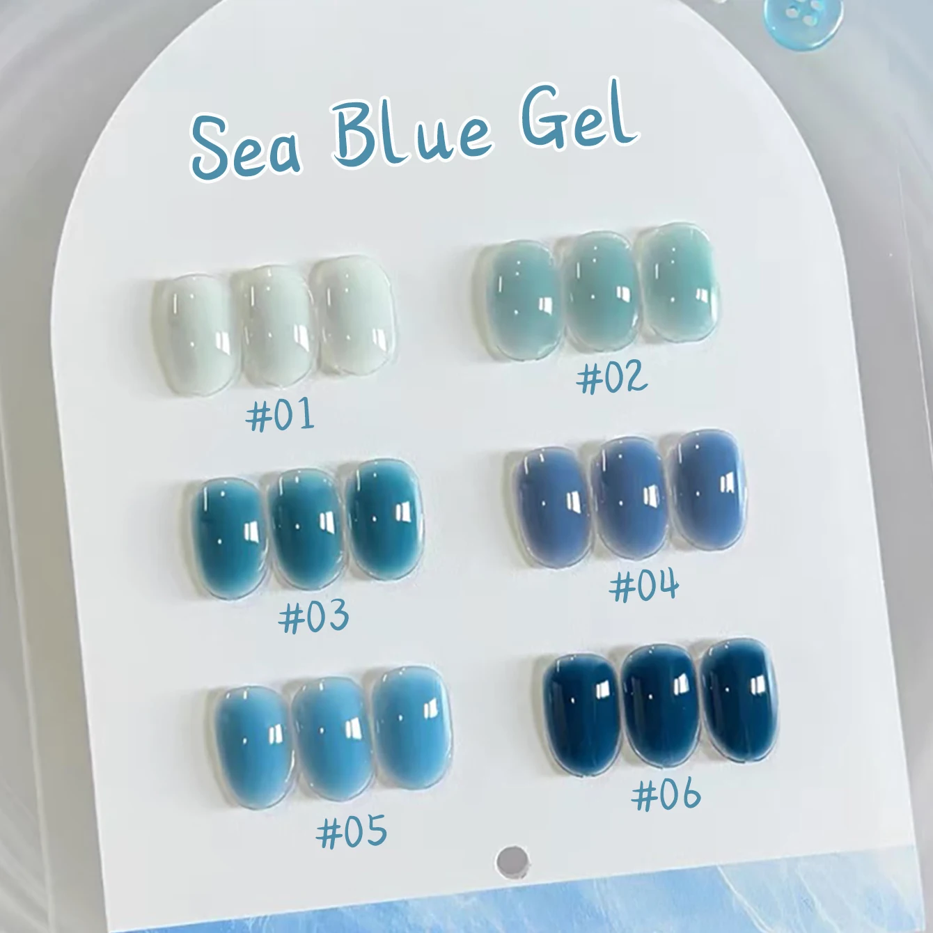 1-10pcs WS Ice Transparent Blue White Jelly Gel Nail Polish 2026 Whitening Popular In All Season Versatile Gentle Nail Art
