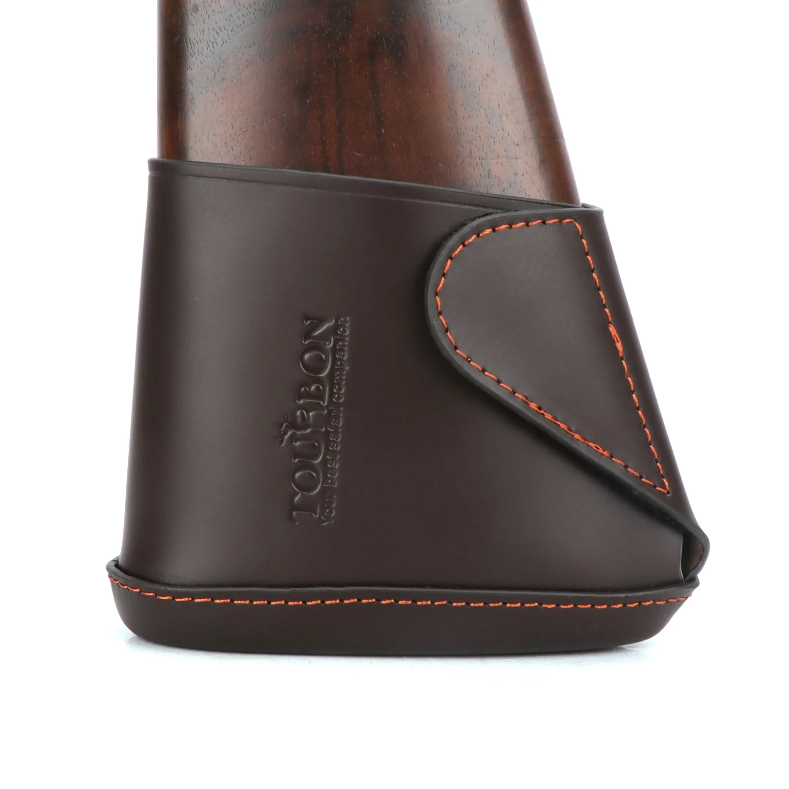 Tourbon accessori per la caccia Gun Buttstock Extension fucile in pelle marrone Slip-on Recoil Pad per le riprese