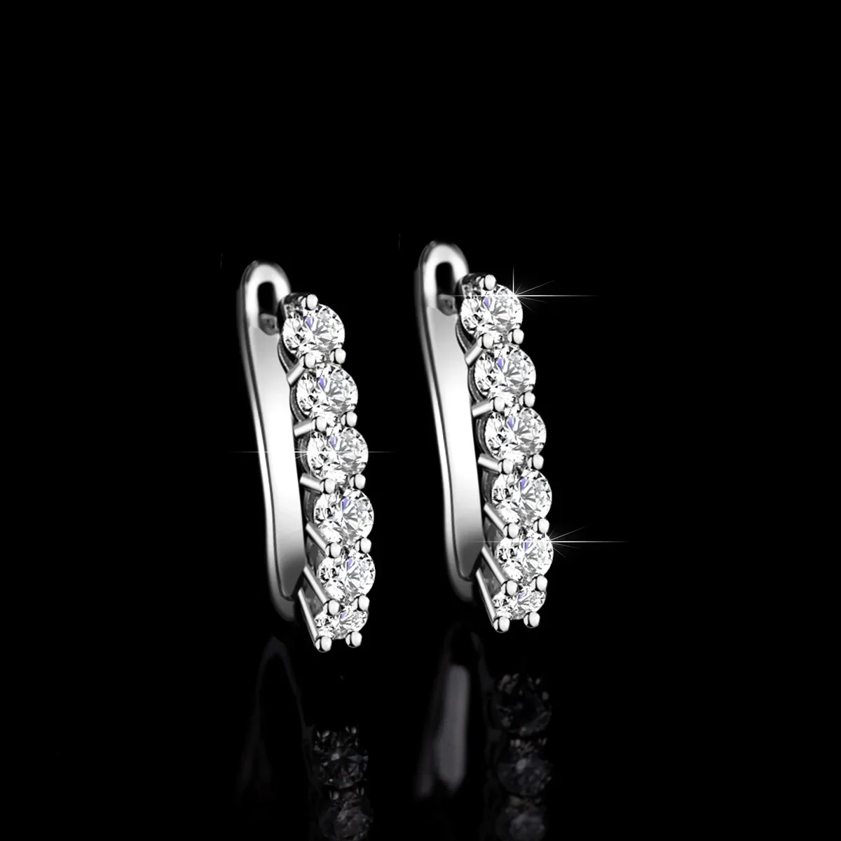 

PT950 platinum D color VVS1 diamond earrings, 18K gold moissanite earrings, gift for girlfriend