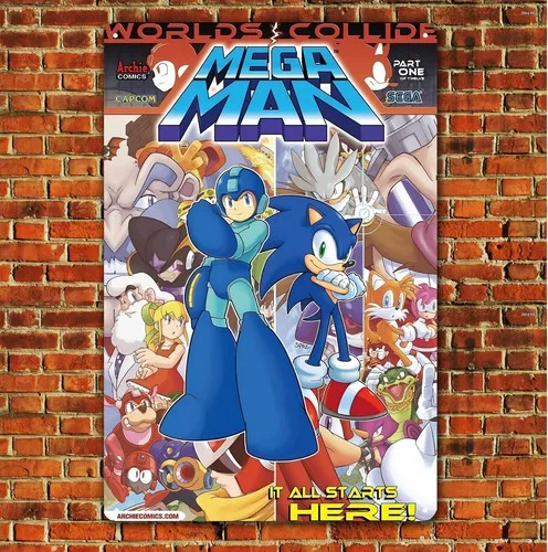 Mega Man Retro Video Game Metal Poster - 20x30cm (8x12 inch)  -aluminum