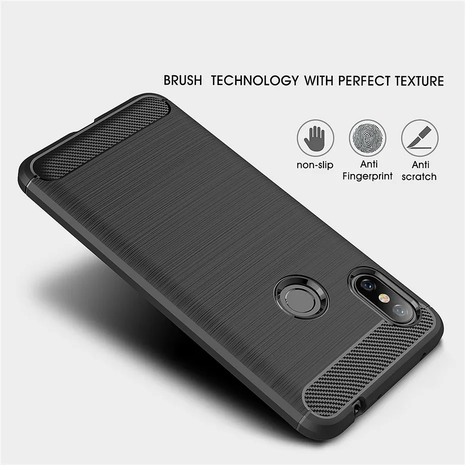 Case For Xiaomi Redmi Note 6 Pro Redmi 6 Pro Shockproof TPU Carbon Fiber Soft Silicone Cover For Xiaomi Redmi Note 6 Pro Case