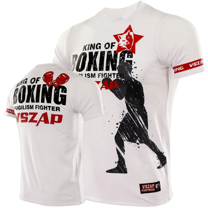 Herren Damen T-Shirt Outdoor Muay Thai Trainingsanzug Mode Schnelltrocknend Atmungsaktiv Gym Kurzarm Rundhals Lässiges Sommer-Oberteil – Detail 7