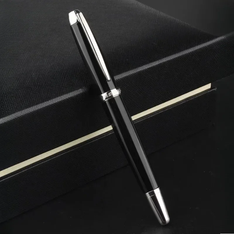 HERO Lxuury قلم حبر معدني أسود أصلي إيريديوم F 0.5 مللي متر بنك الاستثمار القومي للرجال الكبار الأعمال مكتب المدرسة طالب الراقية القرطاسية