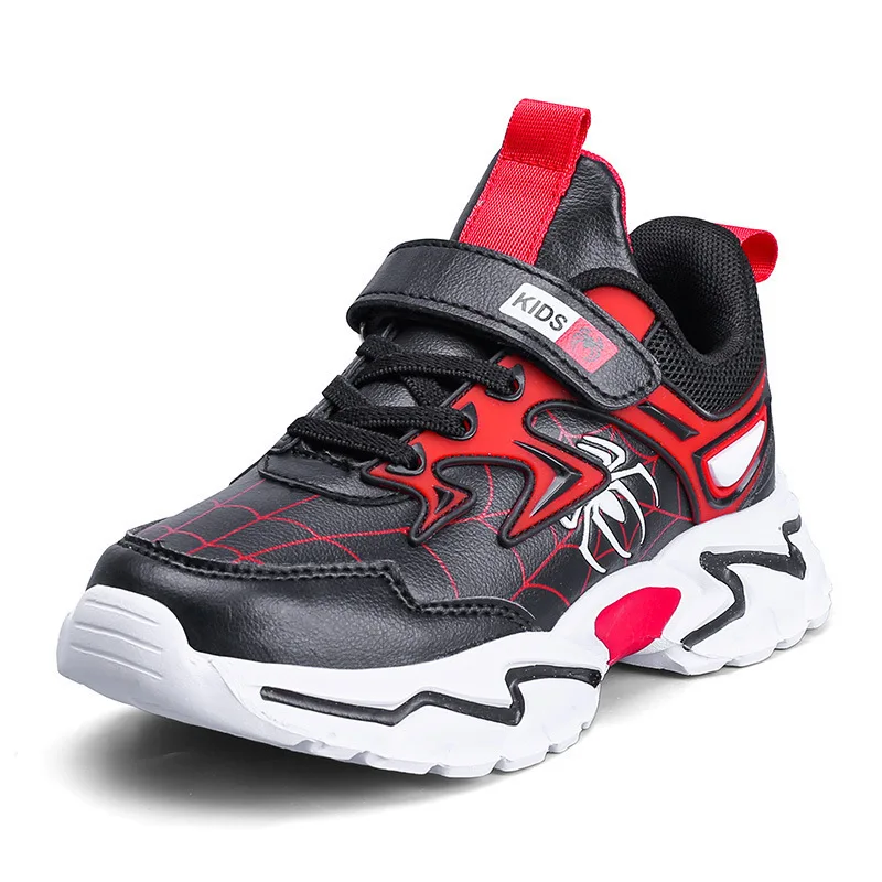 Baskets décontractées pour enfants Spider-Man, chaussures de sport de dessin animé pour garçons et filles, chaussures de course respirantes et légères, taille EU 28-38