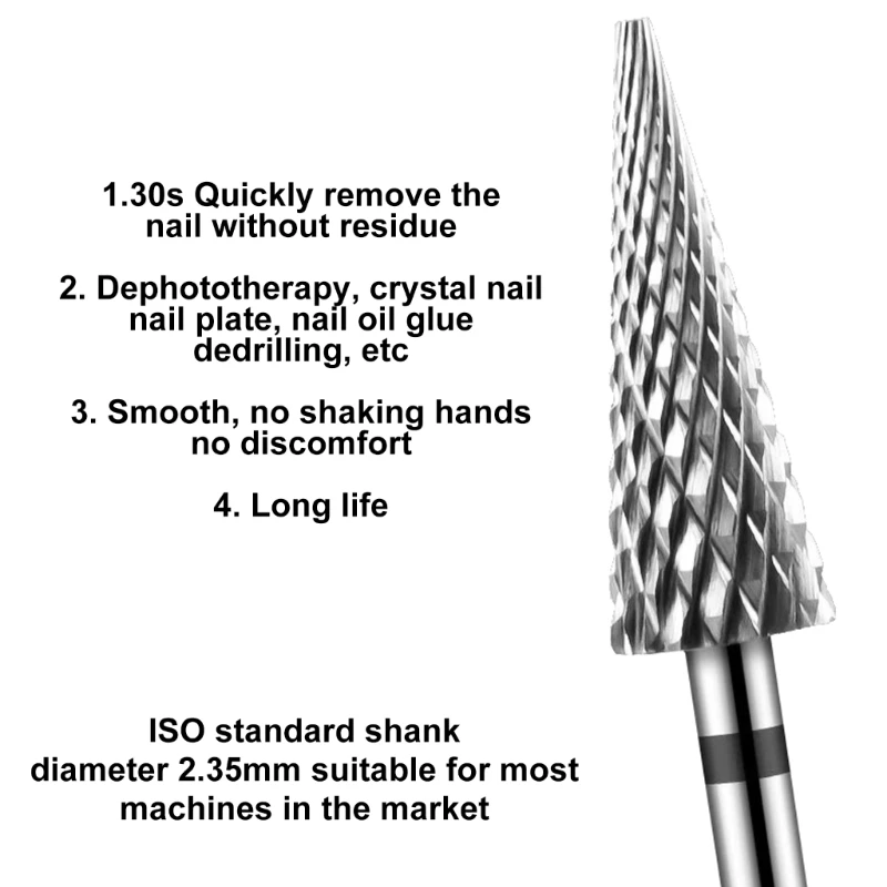 Drill Bits for Acrylic Nails Electric Drill Bit Nails Art Supply Steel Drill Bit for Gels Nails Cuticles