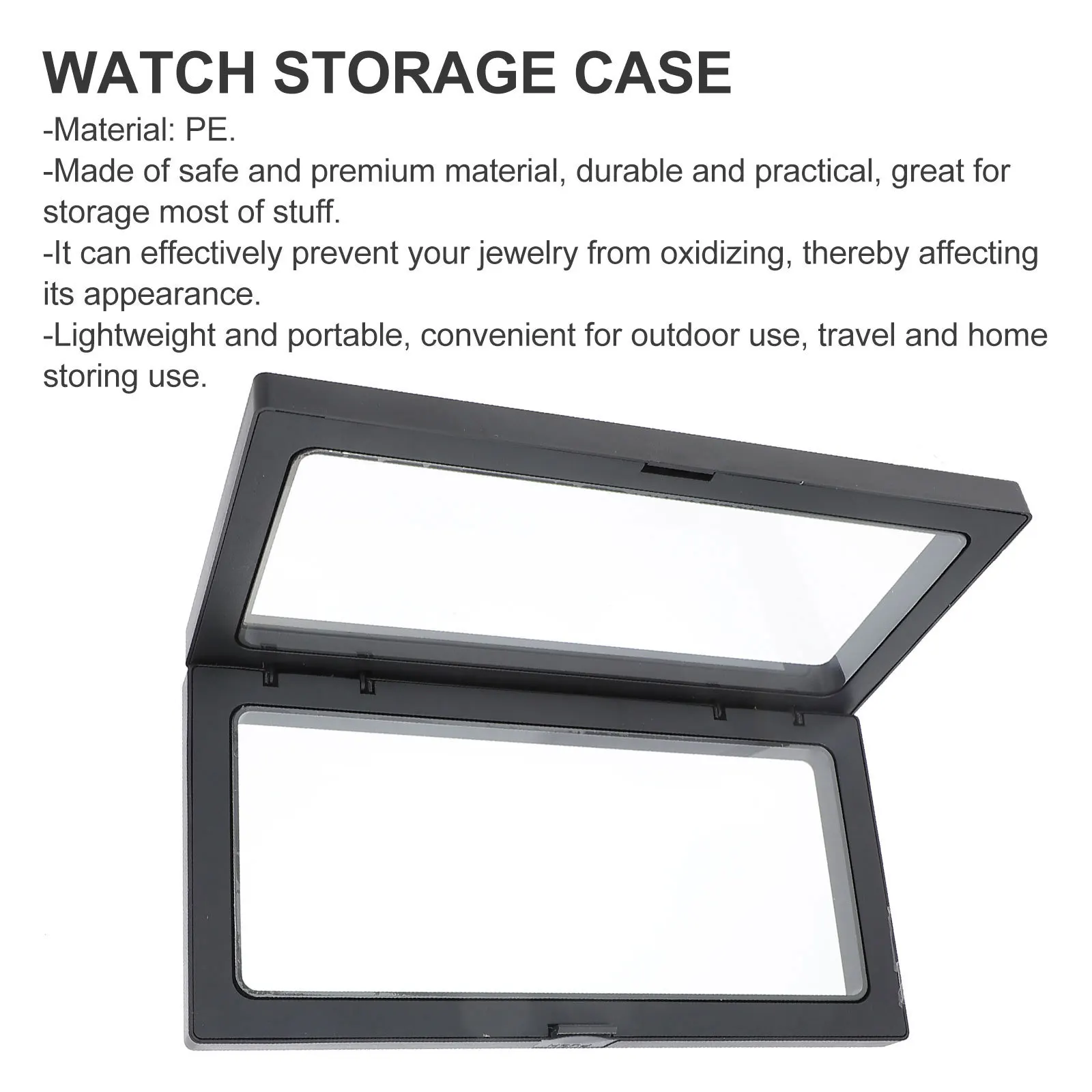 قطعتان من حقيبة تخزين الساعات لحامل منظم المجوهرات، تصميم محمول خفيف الوزن، قسط متين #4