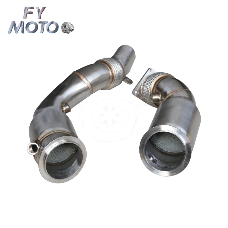 Exhaust downpipe for BMW S55 M3 M4 F80 F82 M2C M PERFORMANCE 2014+ with 200 cell catalytic converter