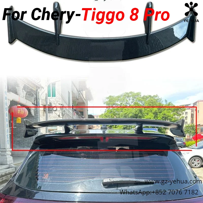 ForChery Tiggo 8 Pro  2021 2024  Modification Tail Wing Carbon Fiber Pattern  Car Modification Accessories Accesorios Para Auto