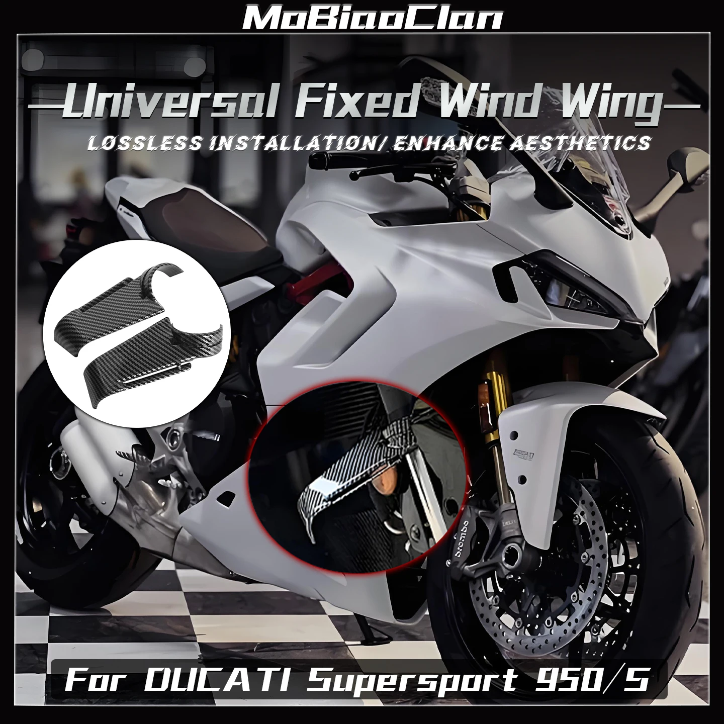 

For Ducati Supersport 950 950S hock-absorbing fixed wing side wing guide plate motorcycle parts universal fixed wing