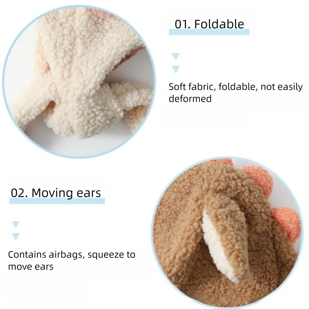 

Детская шапка-балаклава с милым мультяшным динозавром, ветрозащитная шапка с подвижными ушками, шапка с капюшоном, шарф, теплые морозостойкие защитные шапки для ушей