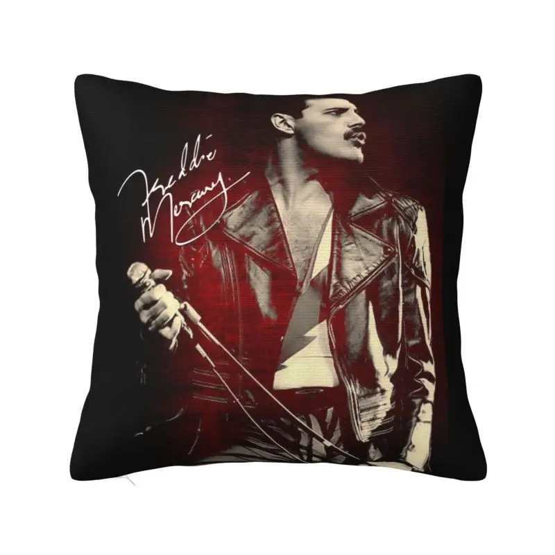 Custom Freddie Mercury Cushion Covers Velvet Modern Pillow Decoration Salon