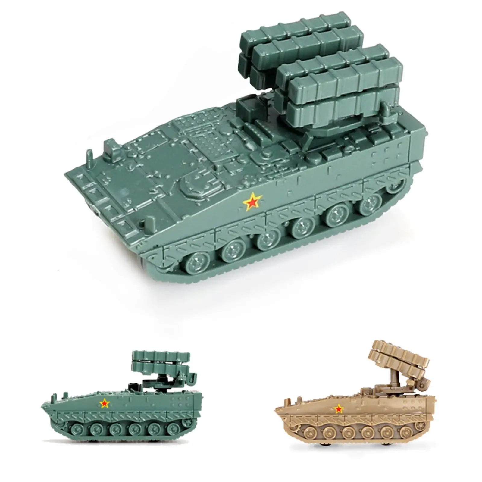 

4Pcs 1:144 Tank Model Tabletop Decor Education Miniature Armored Vehicle 4D Model Toy Tank for Children Kids Girls Girls Gifts