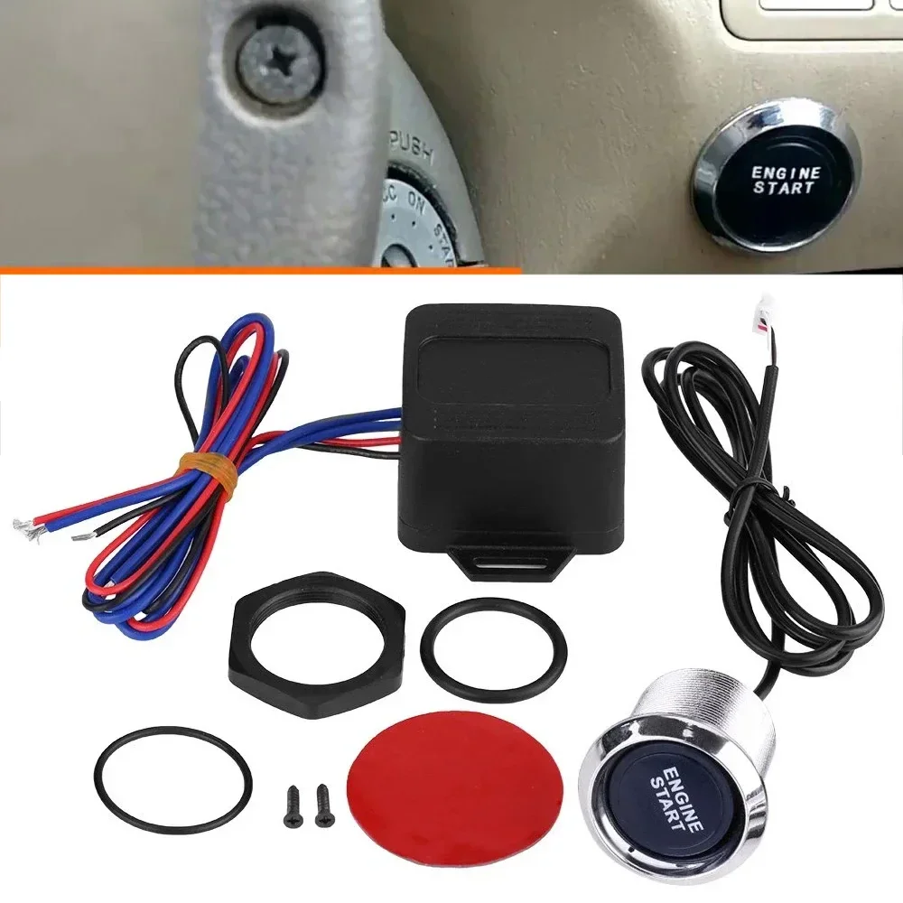 Universal 12V Momentary Push Button LED Engine Start Stop Ignition Starter Switch For Car Truck Boat Vehicle Modification Parts