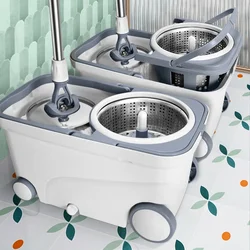 Rotary mop household double drive drying floor mop automatic dehydration type