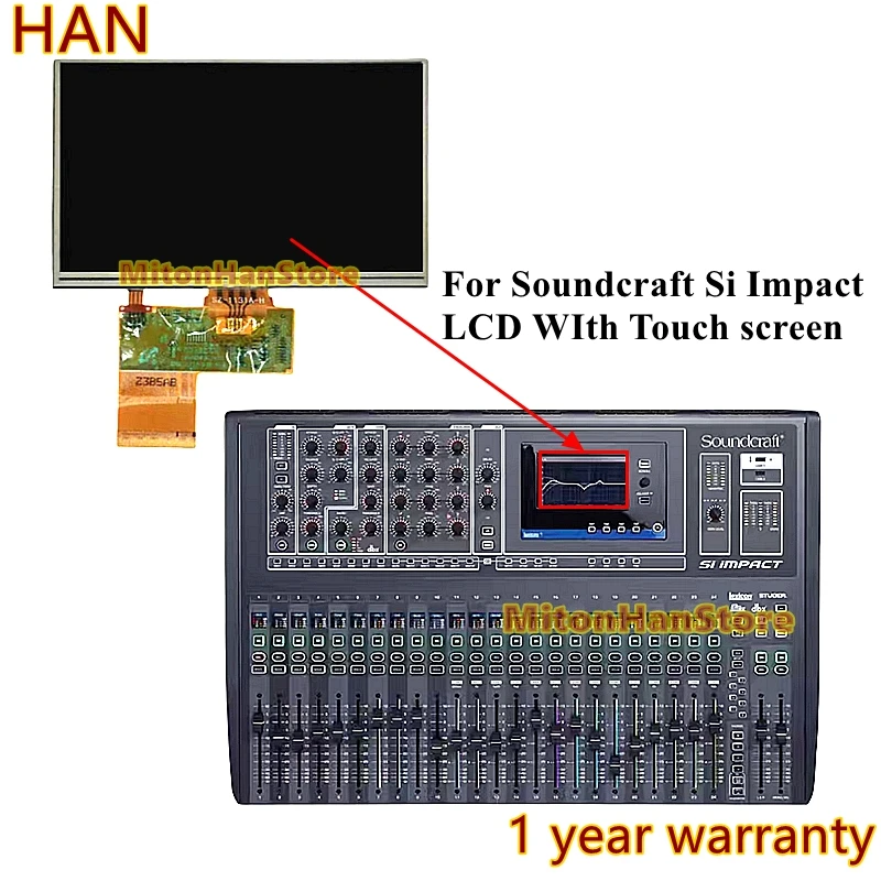 

New For Soundcraft Si Impact Lcd Display Screen With Touch Panle Screen Glass