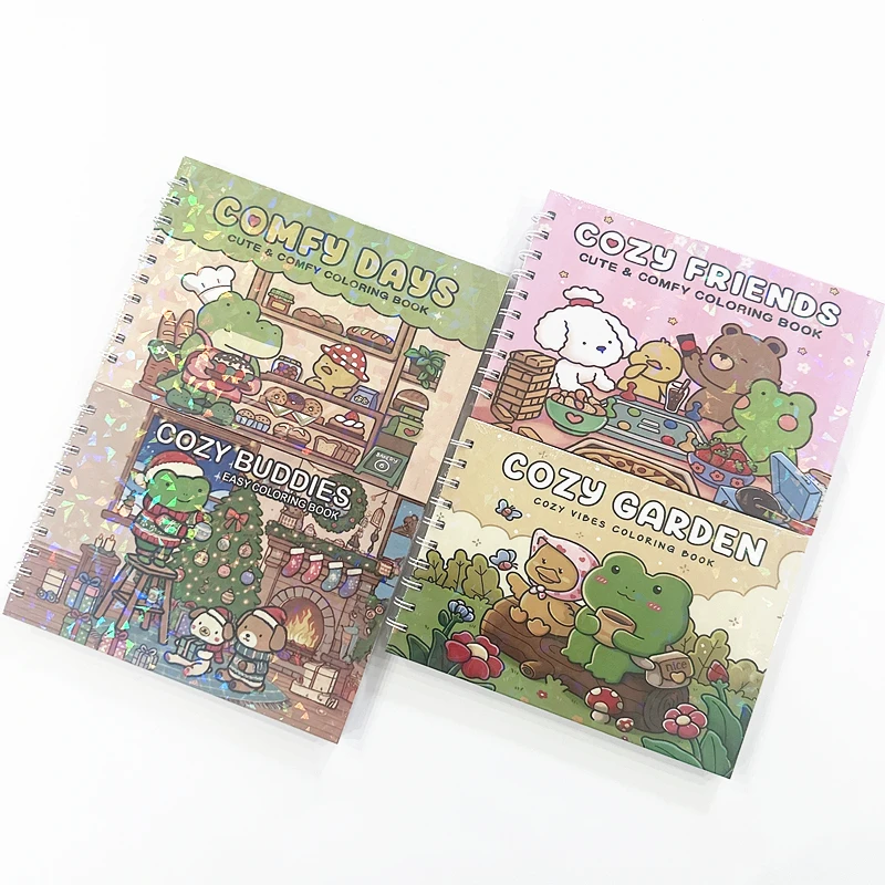 Cozy Friends & Comfy Days Coloring Book For Adults And Teens Creative Fun & Stress Relief Art Perfect Gift
