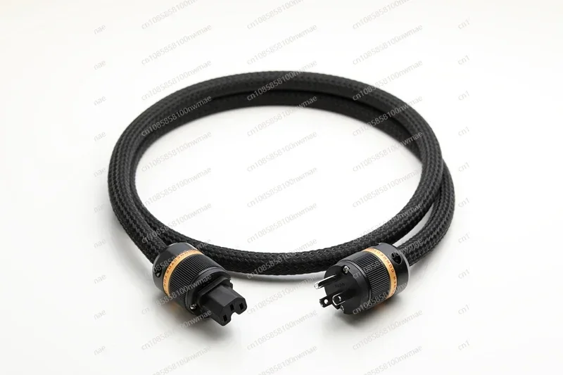 Power cord No. 02, Li structure 99.998% OFC oxygen-free copper, plated guy plug