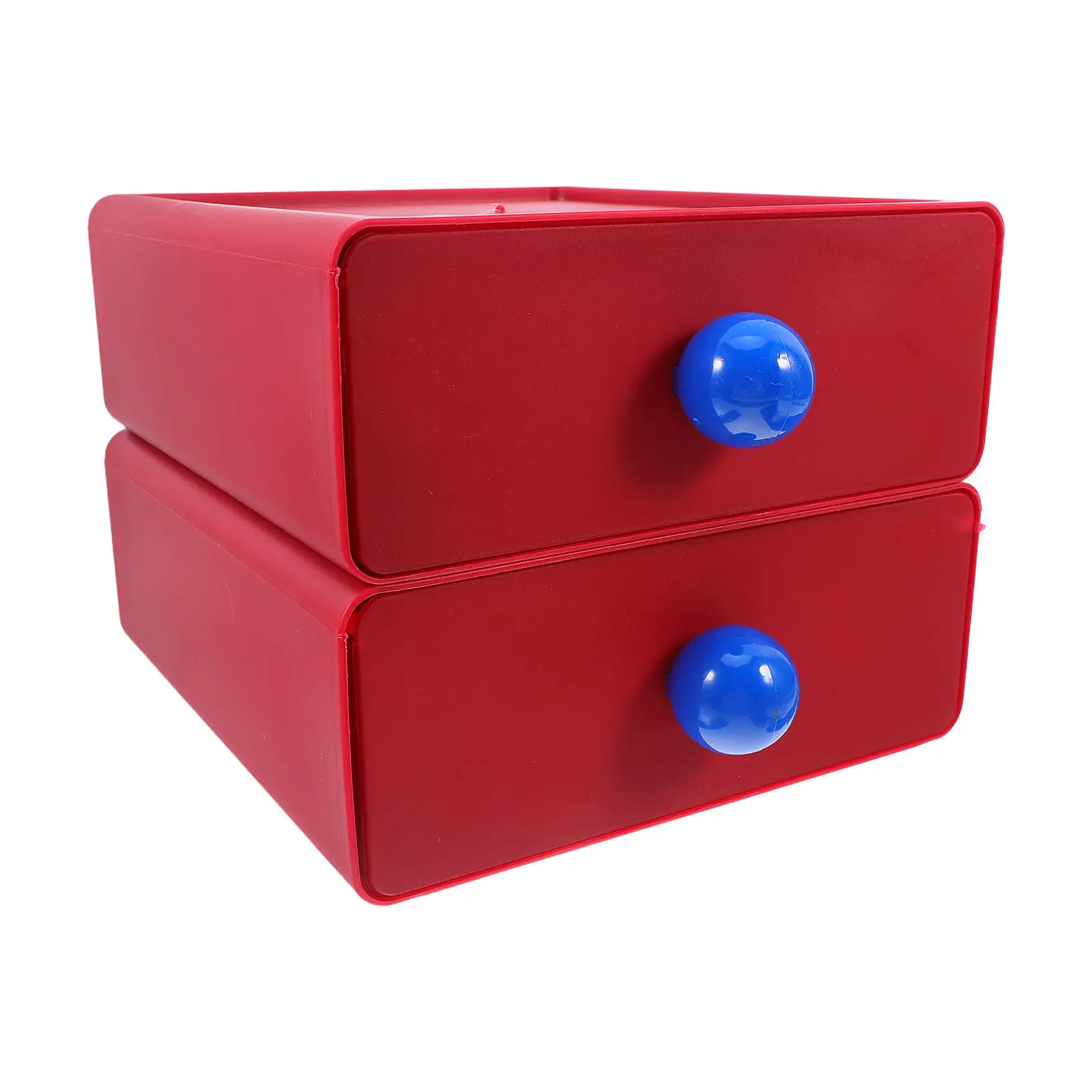 2Pcs Cute Storage Box for Desk Desktop Organizer Stationery Supplies Office Home School Art Craft Essentials Stackable Small